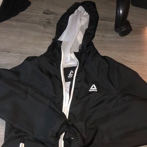 Black Reebok wind breaker